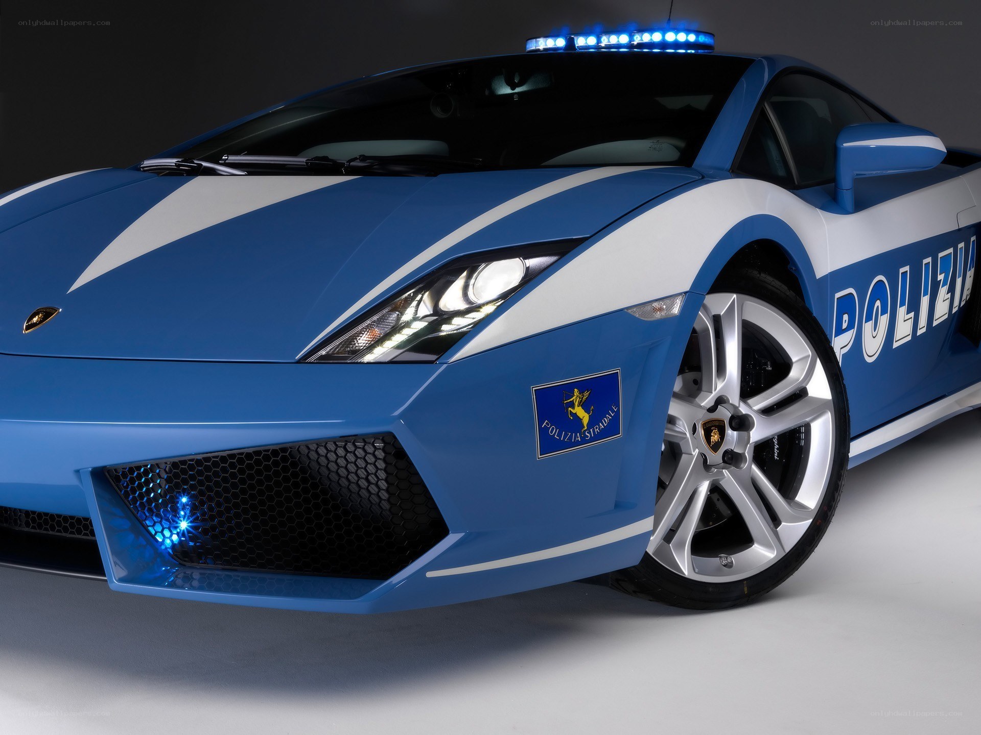 Blue police Lamborghini