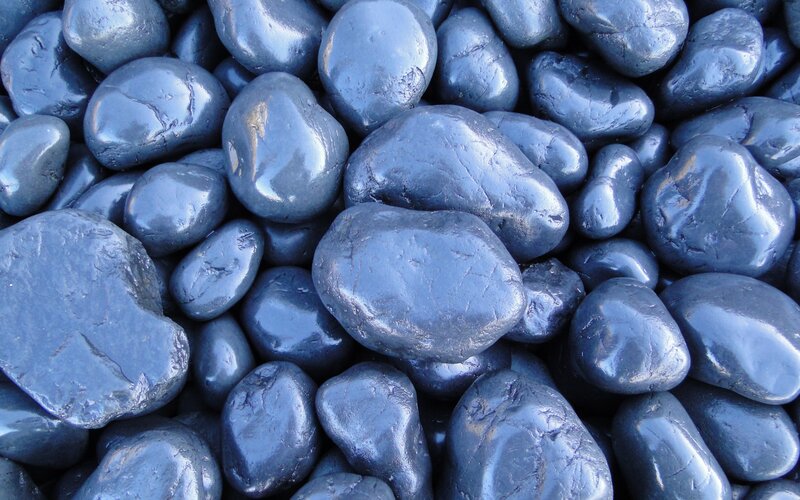Blue Polished River Rocks