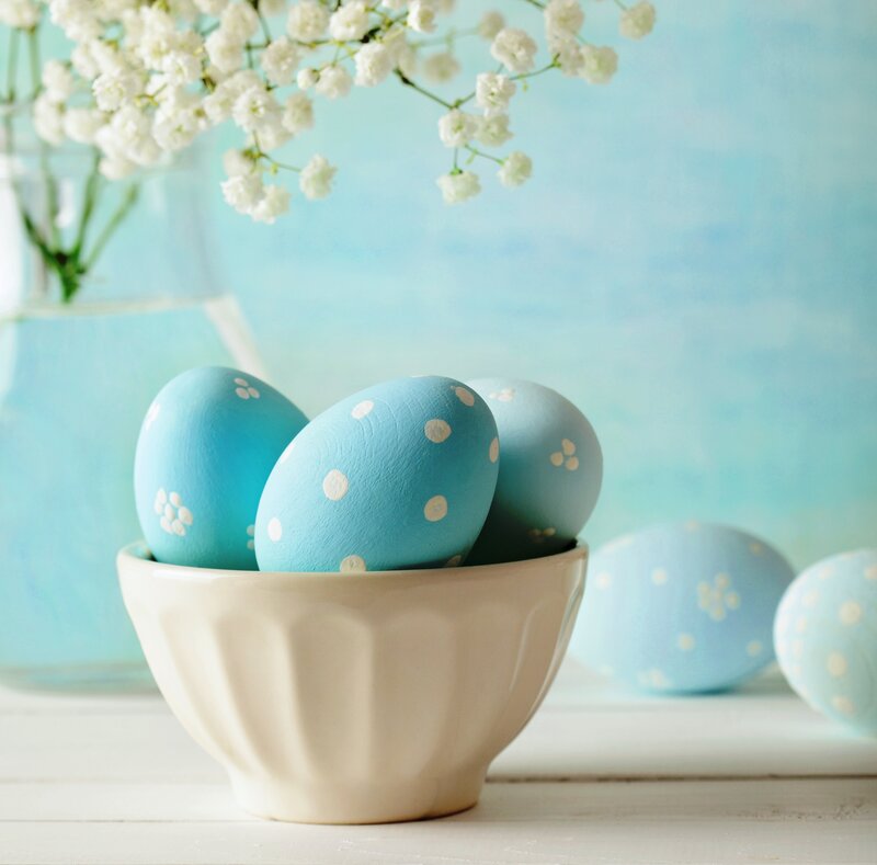Blue Polka-dot Eggs — Serene