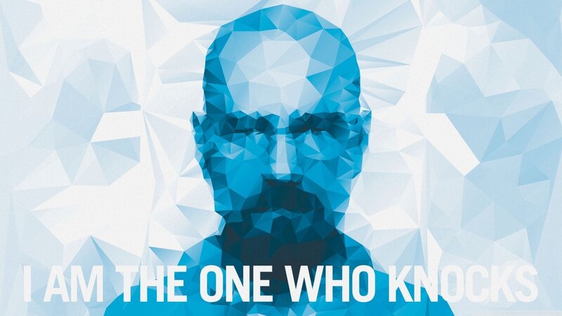 Blue Polygonal Head — Dramatic