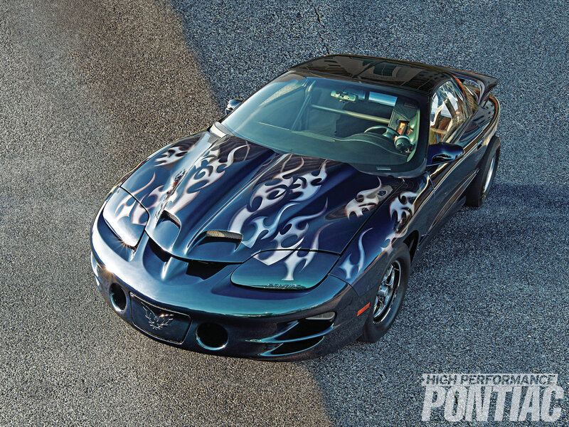 Blue Pontiac Firebird — Black