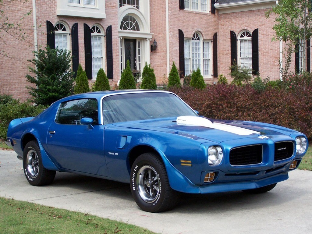 Blue Pontiac Firebird Trans Am