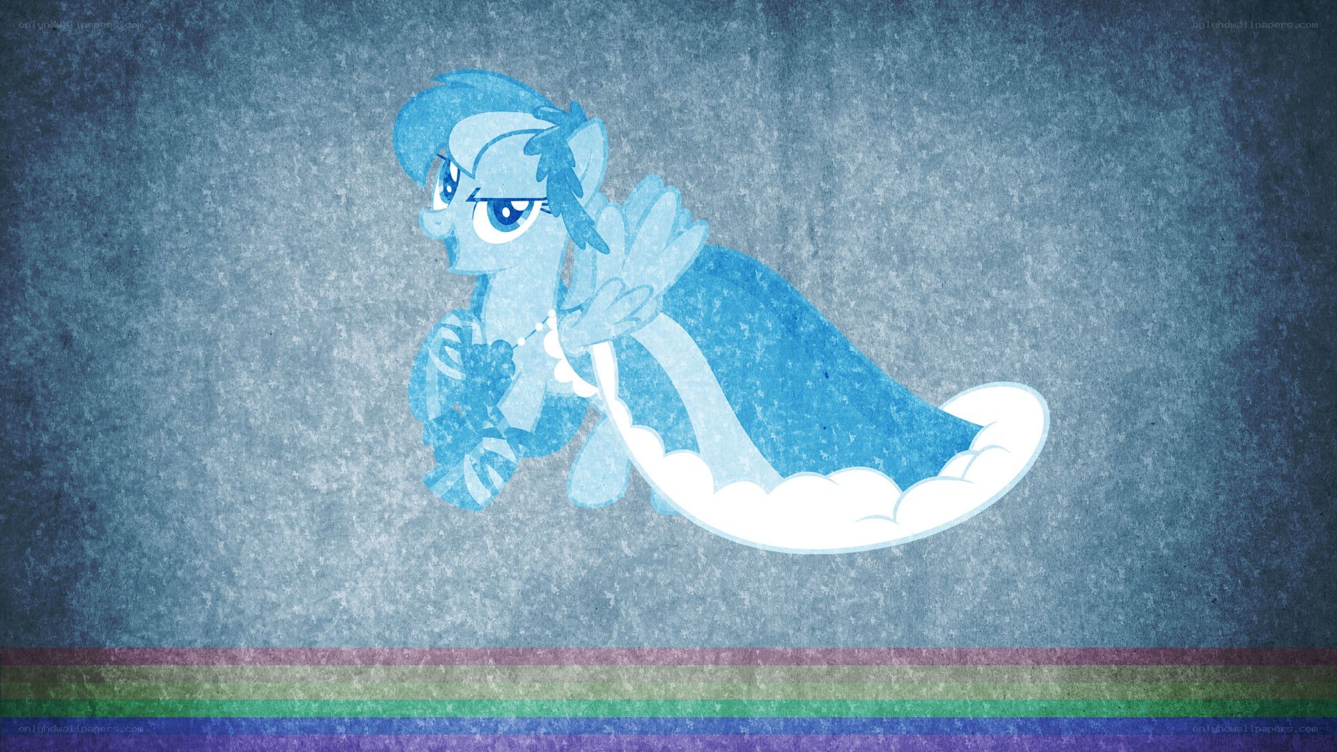 blue pony character illustration