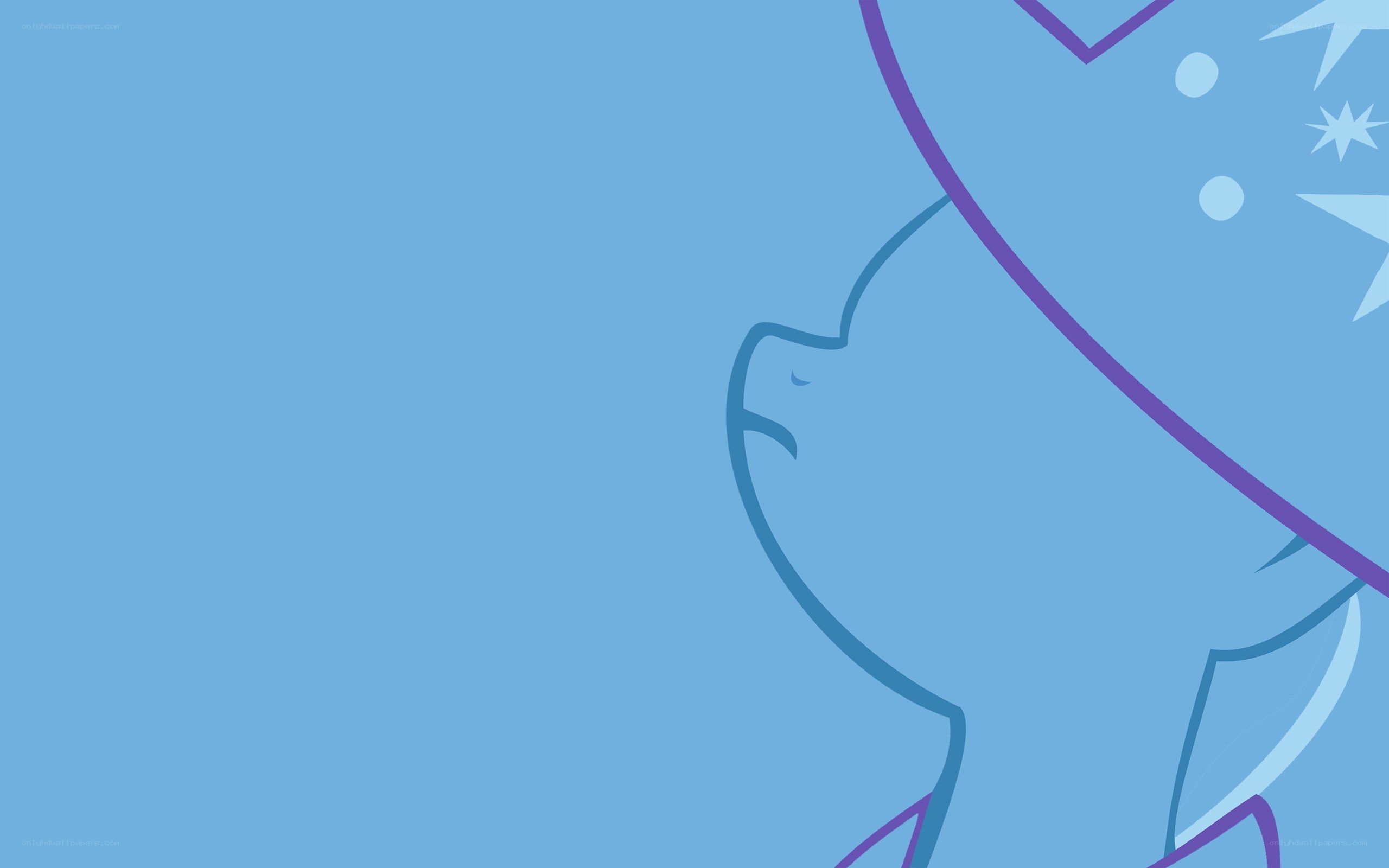 blue pony character outline