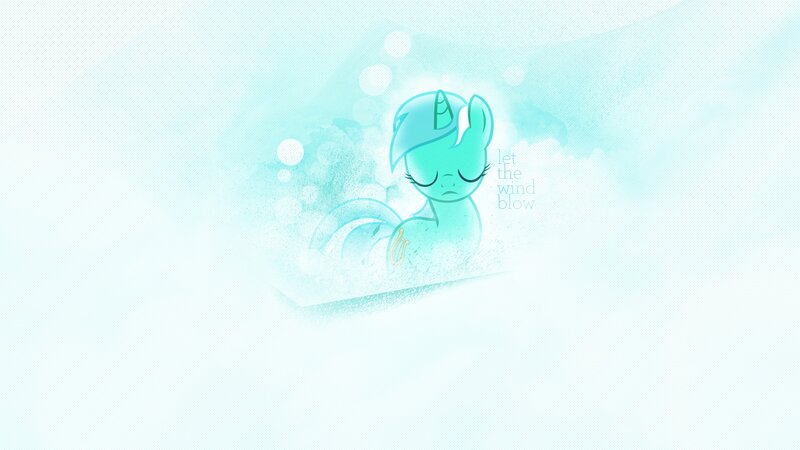 Blue Pony in Snow — Cyan