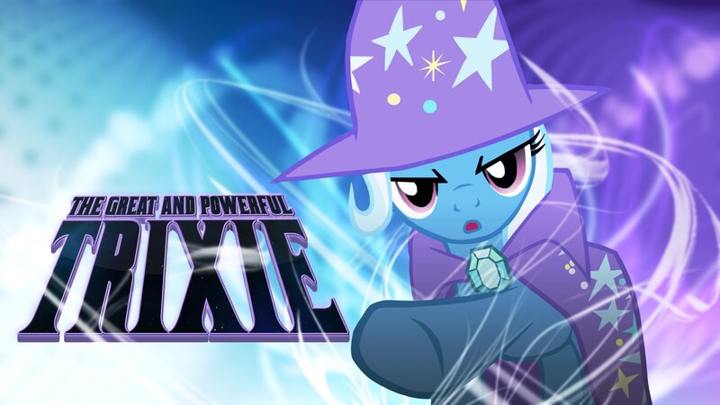 Blue Pony in Wizard Hat — Purple