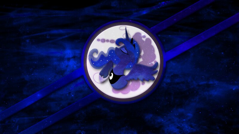 Blue Pony on Moon