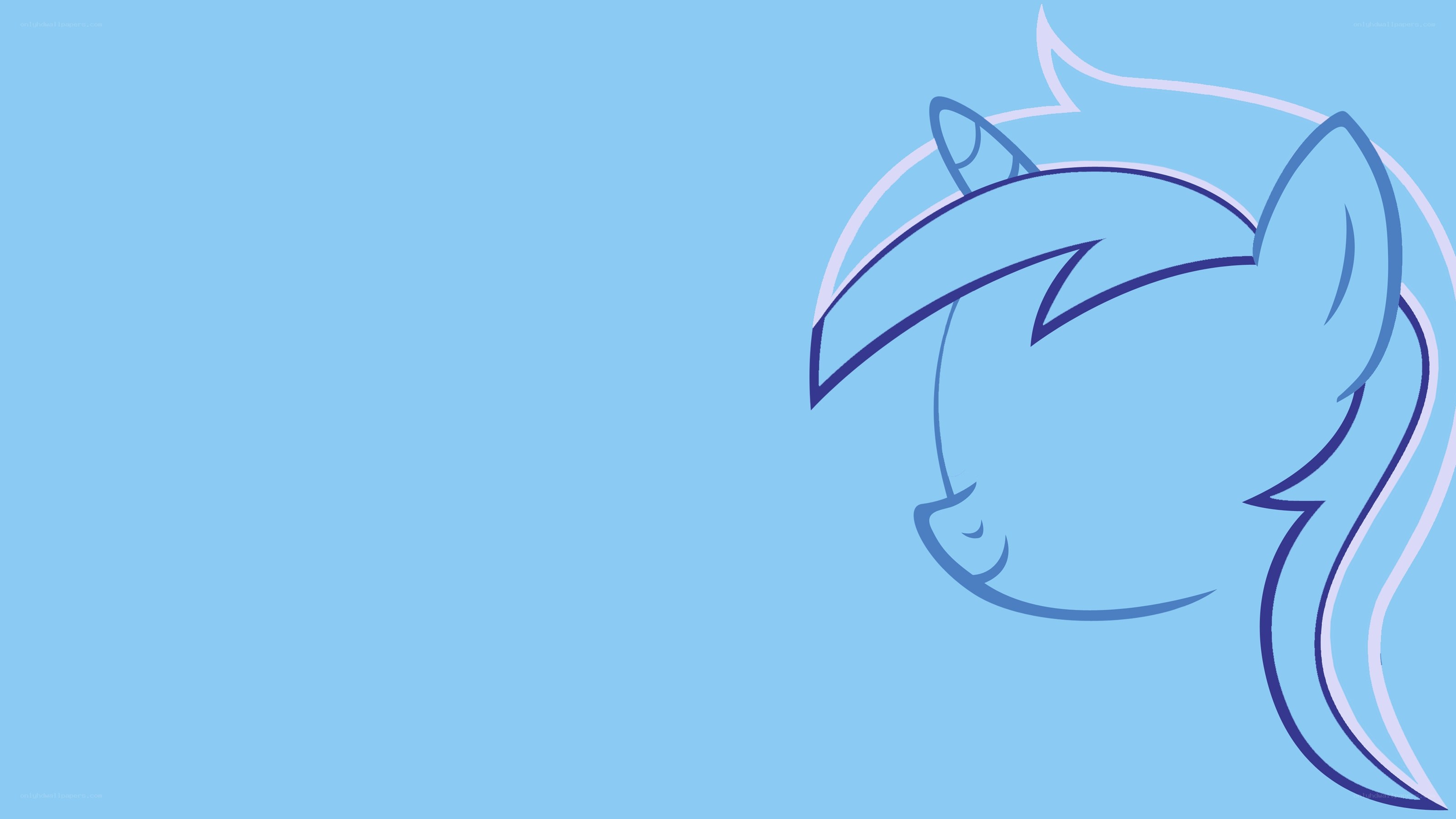 blue pony outline
