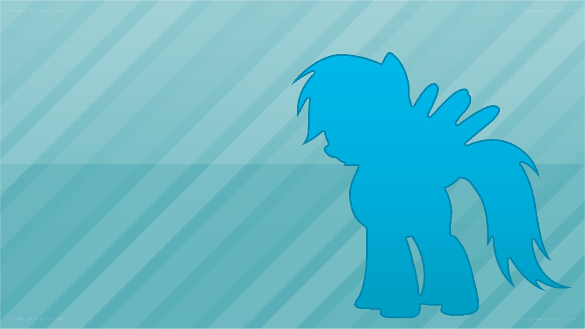 blue pony silhouette