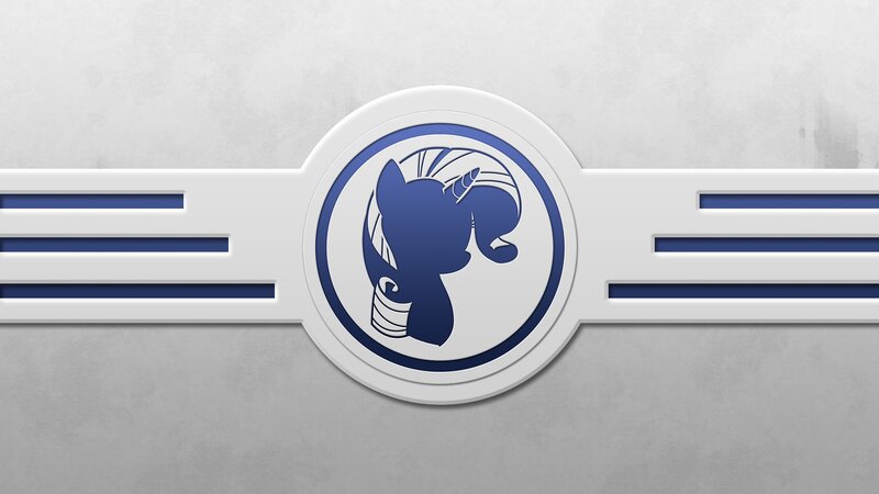 Blue Pony Silhouette — White, Neutral