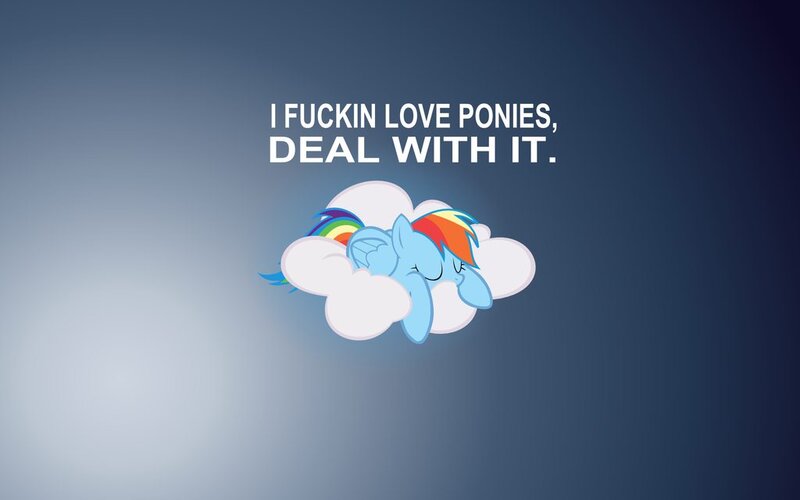 Blue Pony Sleeping on Cloud