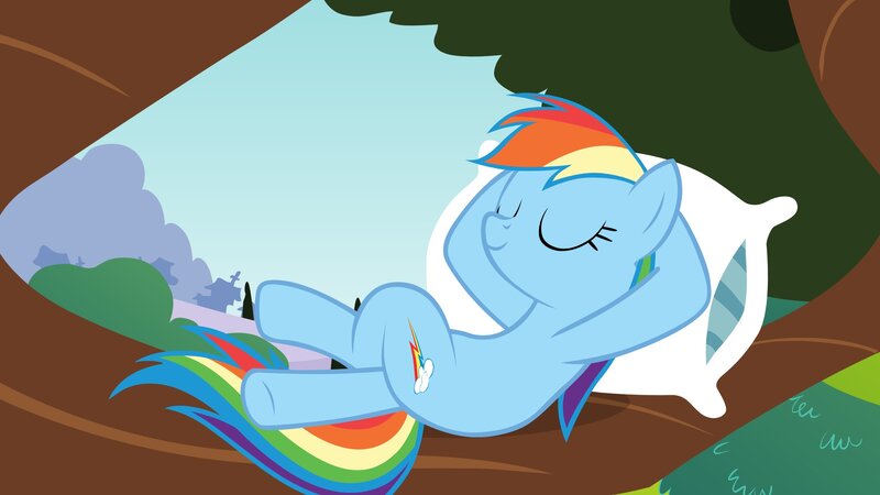 Blue Pony Sleeping