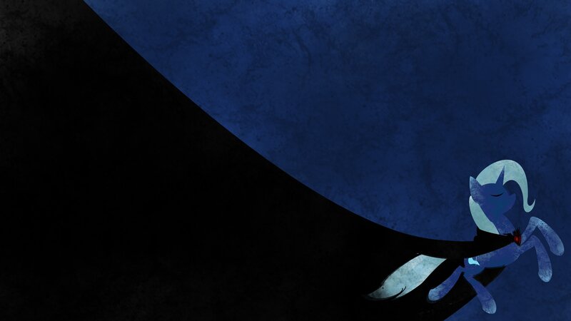Blue Pony with Black Cloak