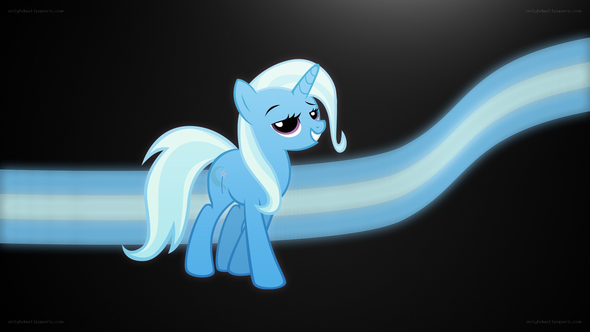 Blue pony with glowing mane