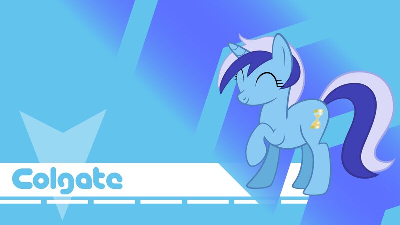 Blue Pony with Golden Hourglass