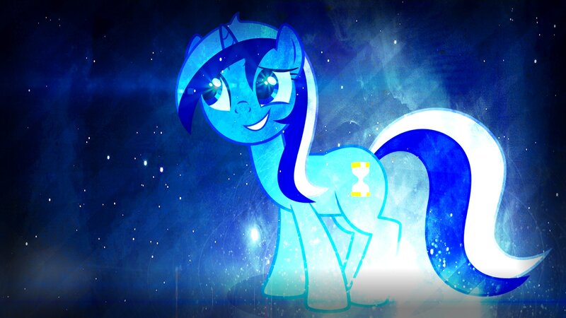 Blue Pony with Hourglass