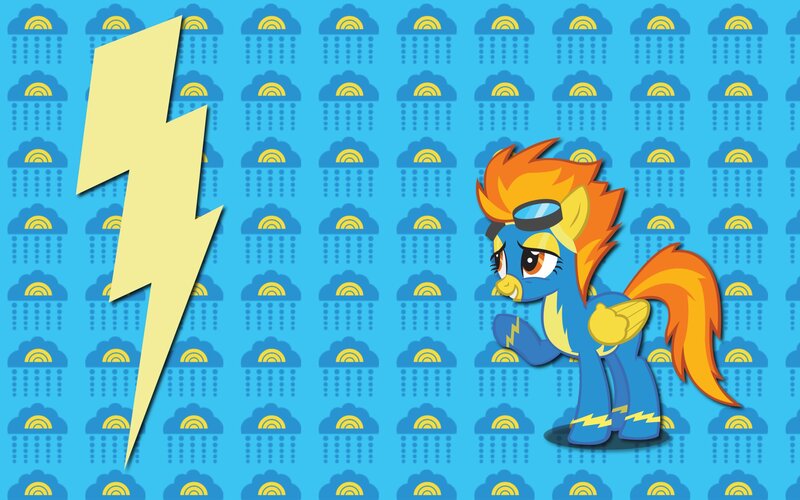 Blue Pony with Lightning Bolt — Dramatic
