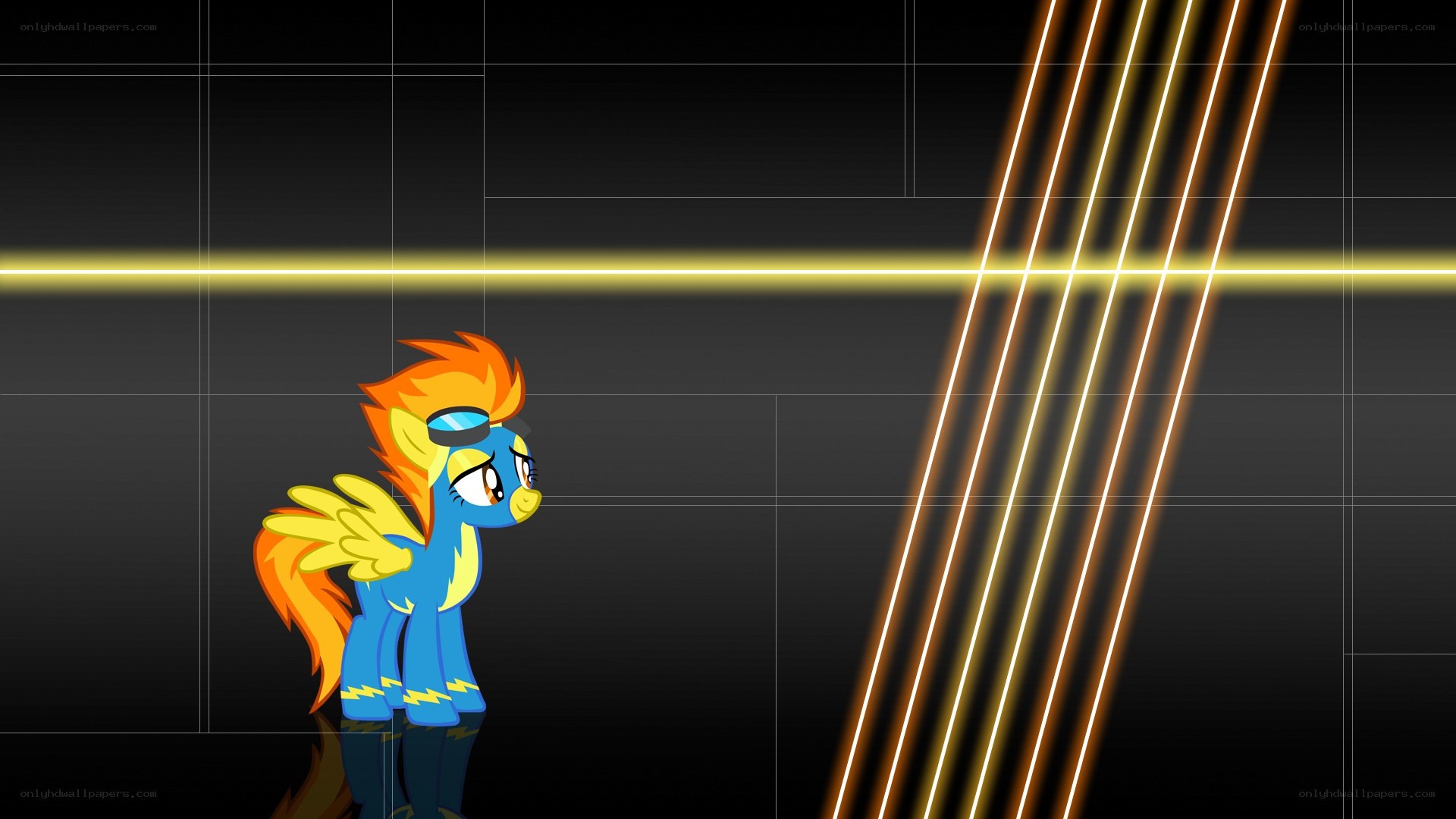 Blue pony with lightning mane