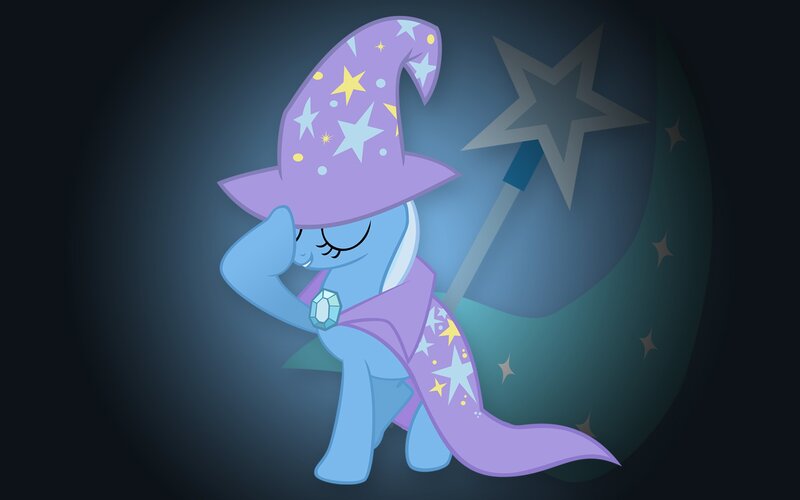 blue pony wizard character