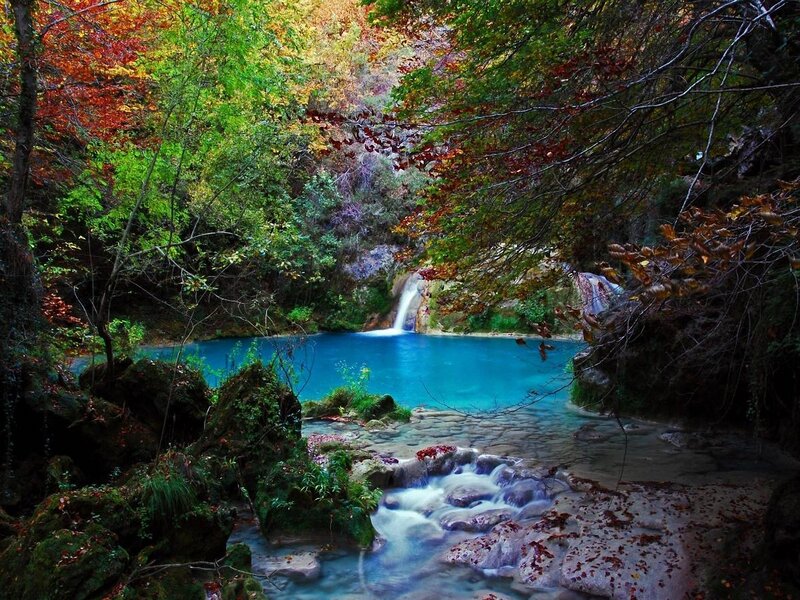 Blue Pool Waterfall