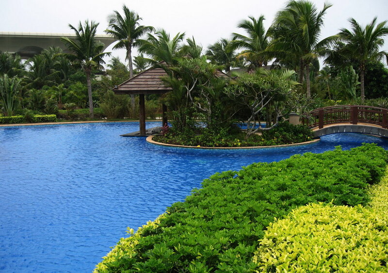 Blue Pool with Gazebo