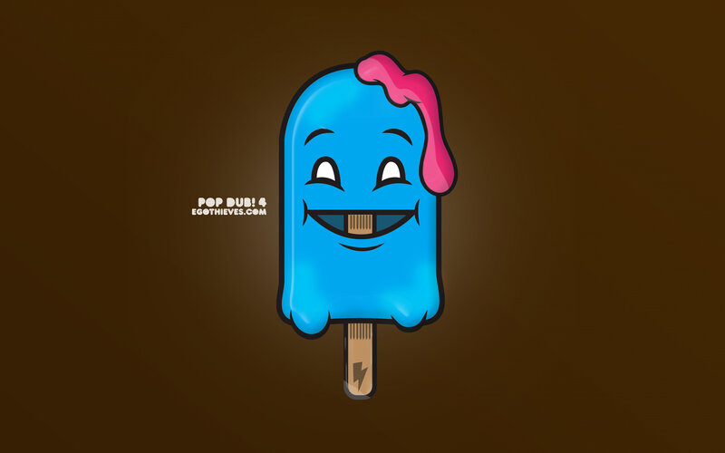 blue popsicle character