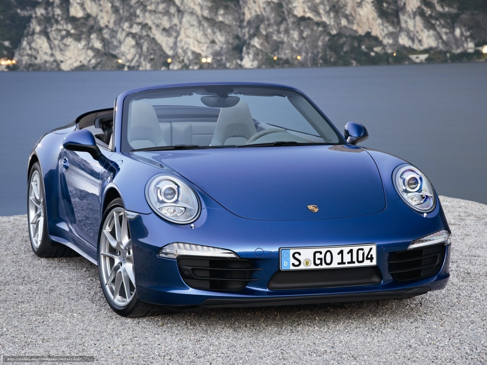 Blue Porsche 911 Cabriolet