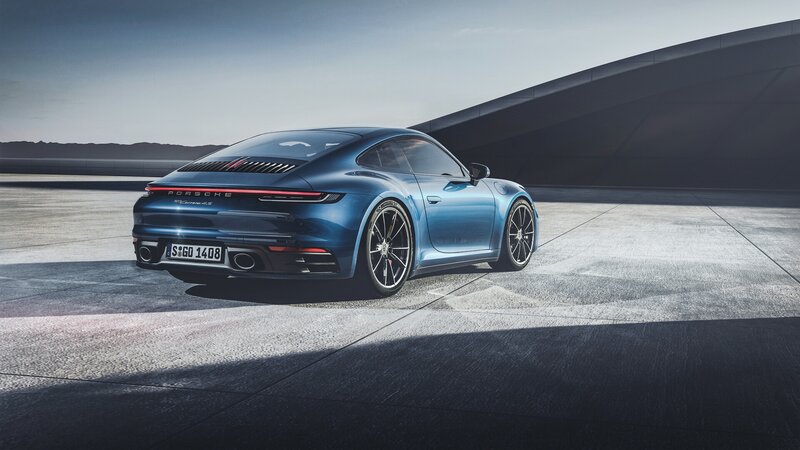 Blue Porsche 911 Car — Dramatic, Afternoon