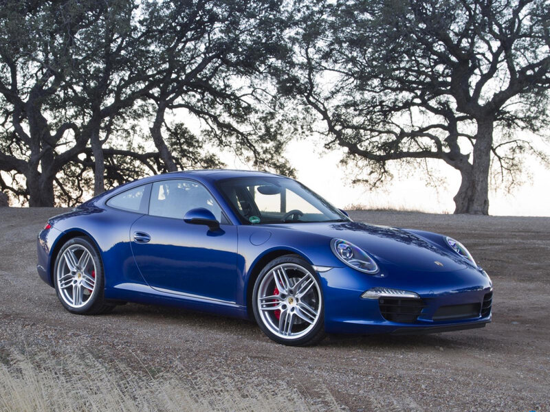 Blue Porsche 911 Coupe