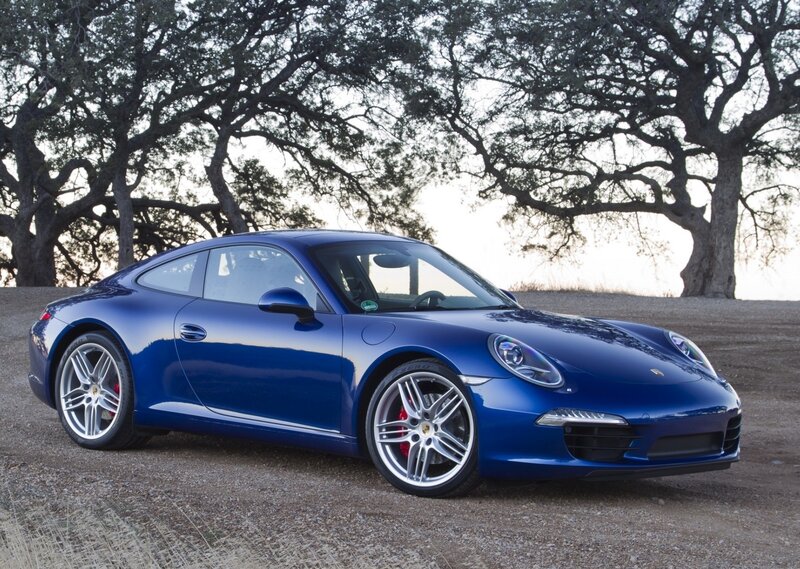 Blue Porsche 911 sports car
