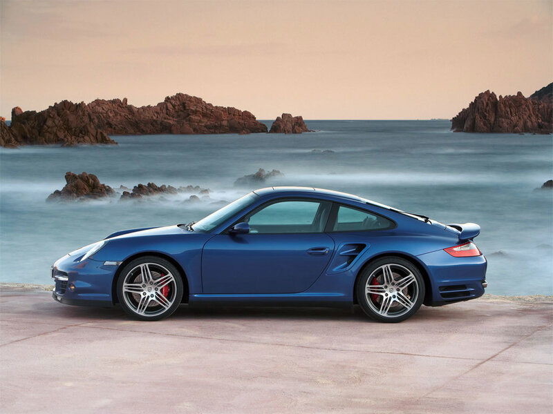 Blue Porsche 911 Turbo