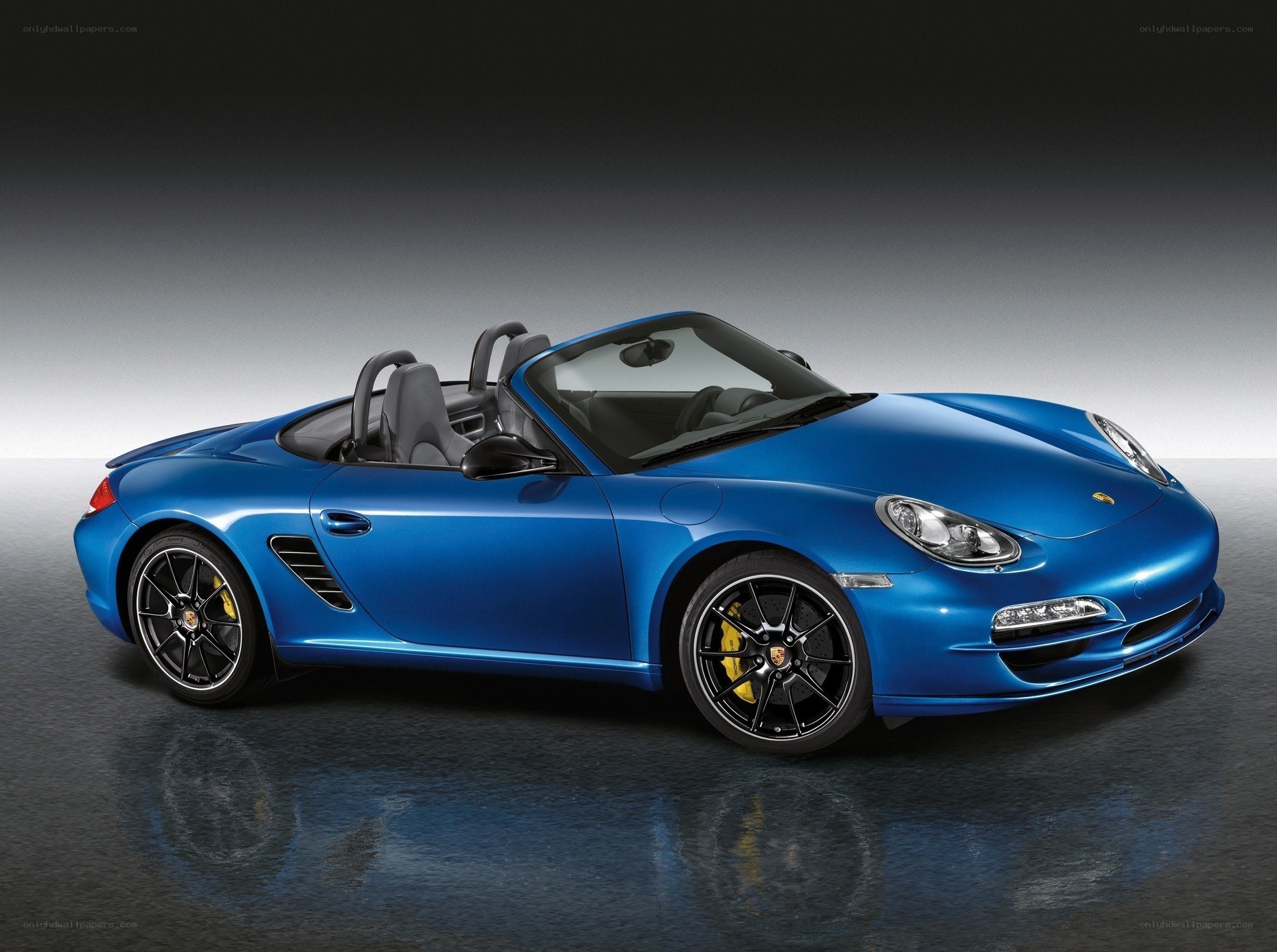 blue porsche boxster