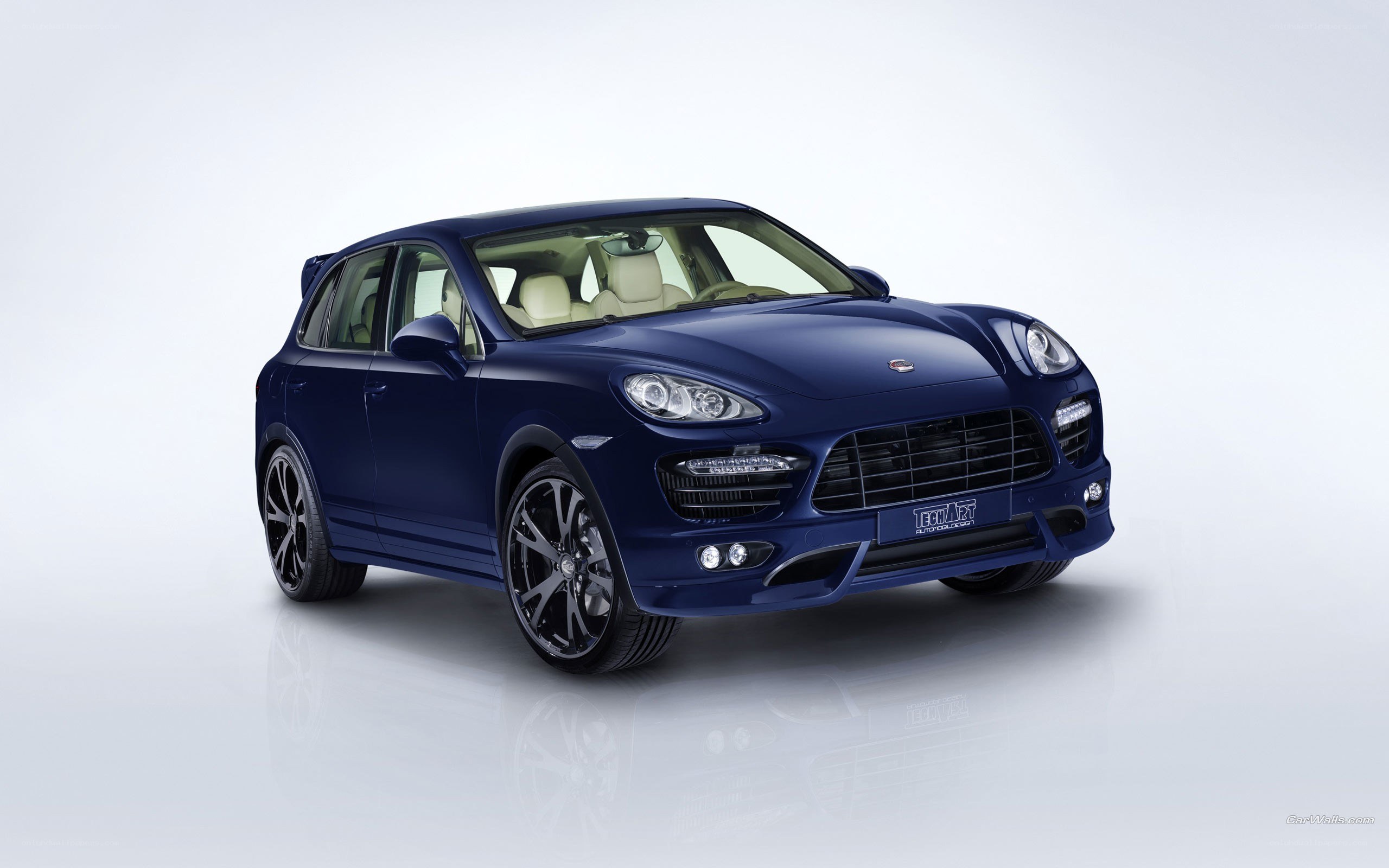 blue porsche cayenne suv