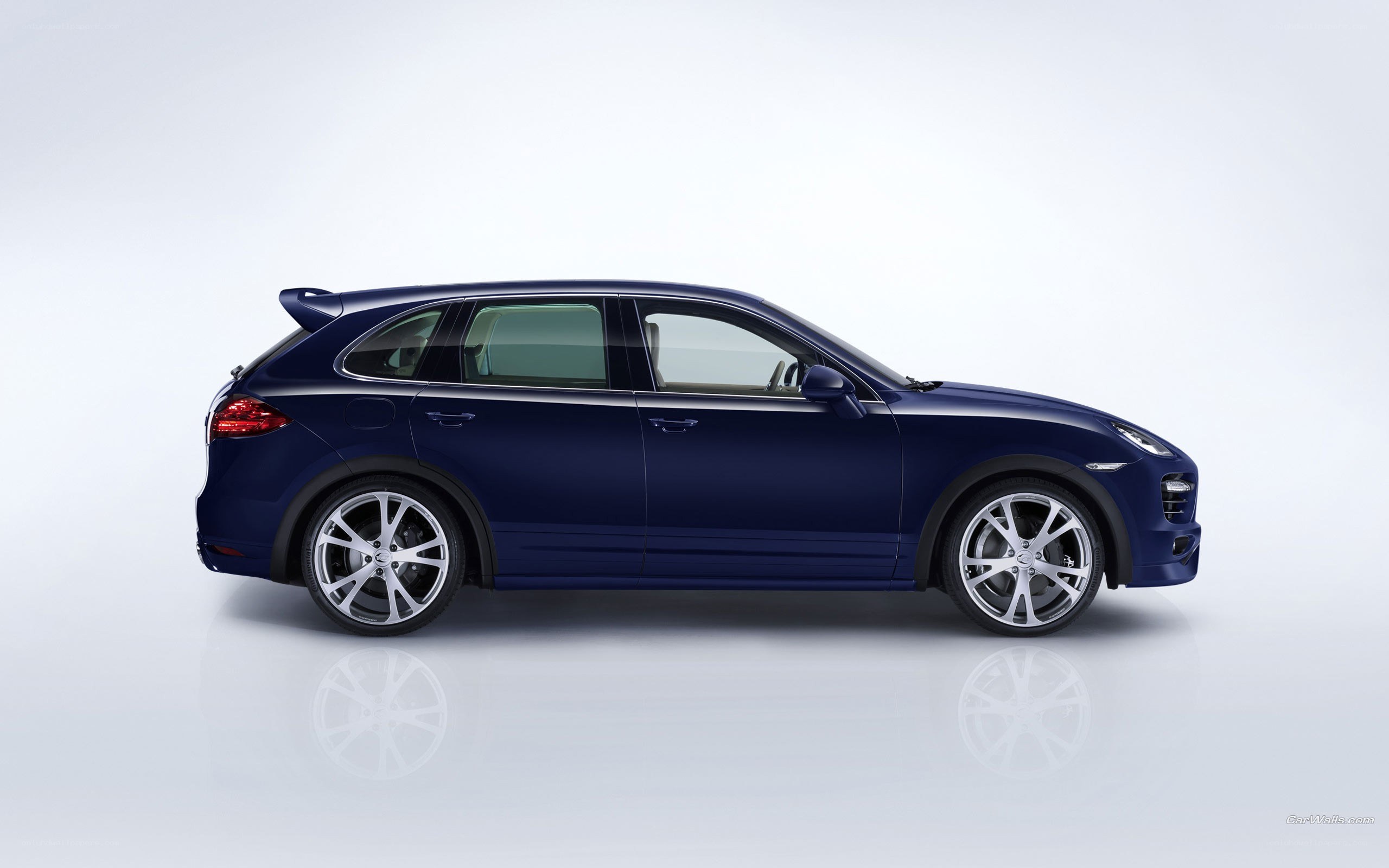 blue porsche cayenne suv