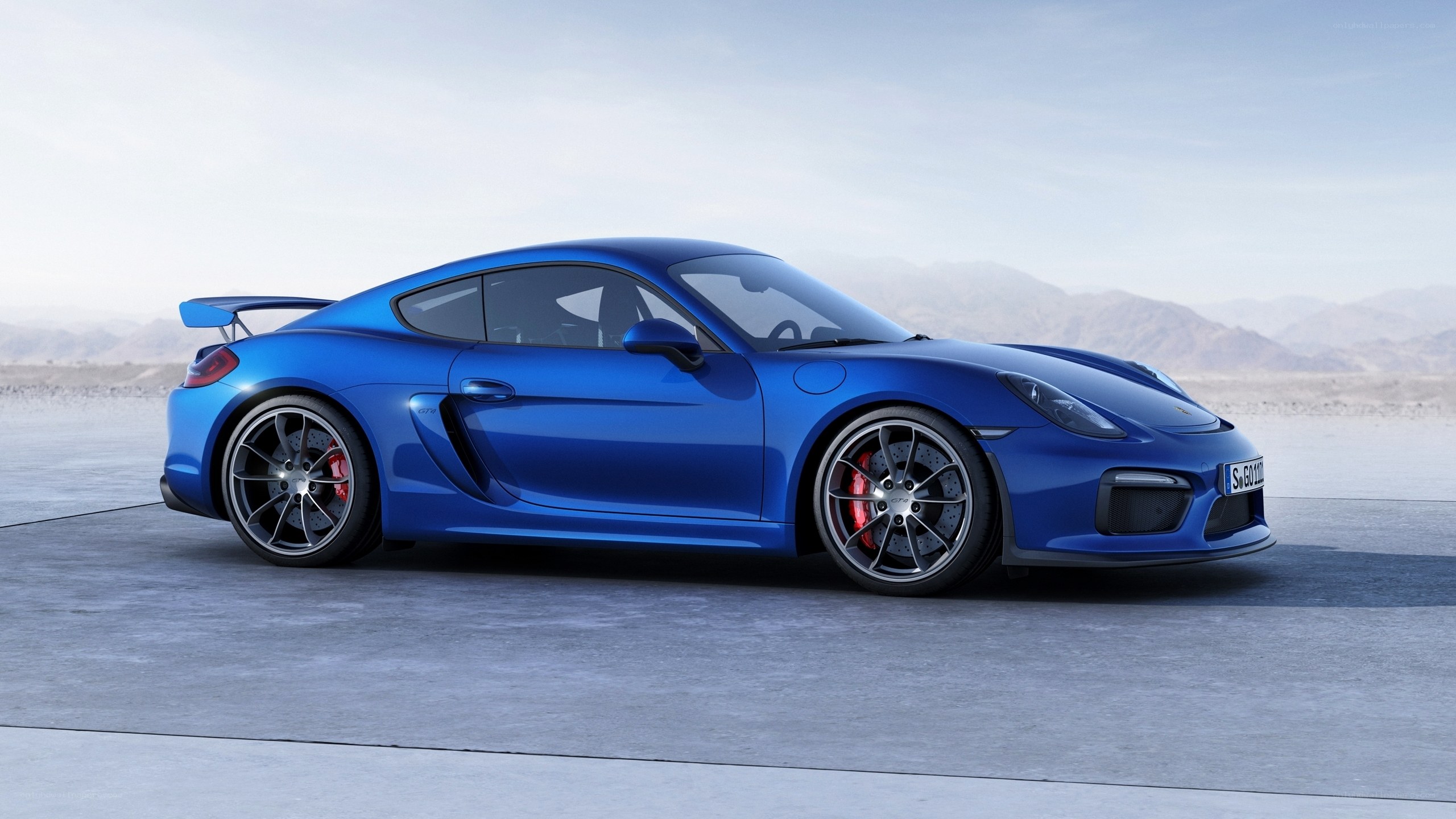 Blue Porsche Cayman GT4