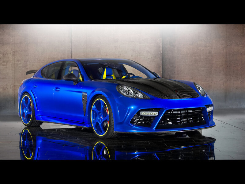 Blue Porsche Panamera Turbo