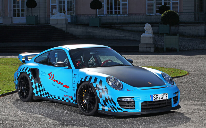 Blue Porsche Sports Car — Dramatic, Afternoon