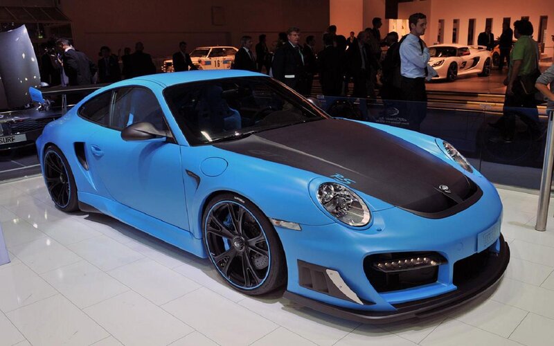 Blue Porsche Sports Car — Formal