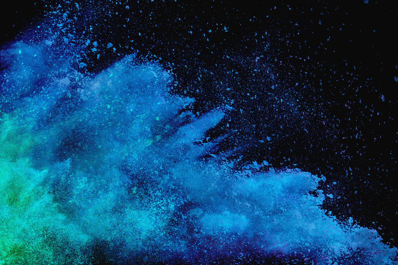 Blue Powder Explosion — Dynamic
