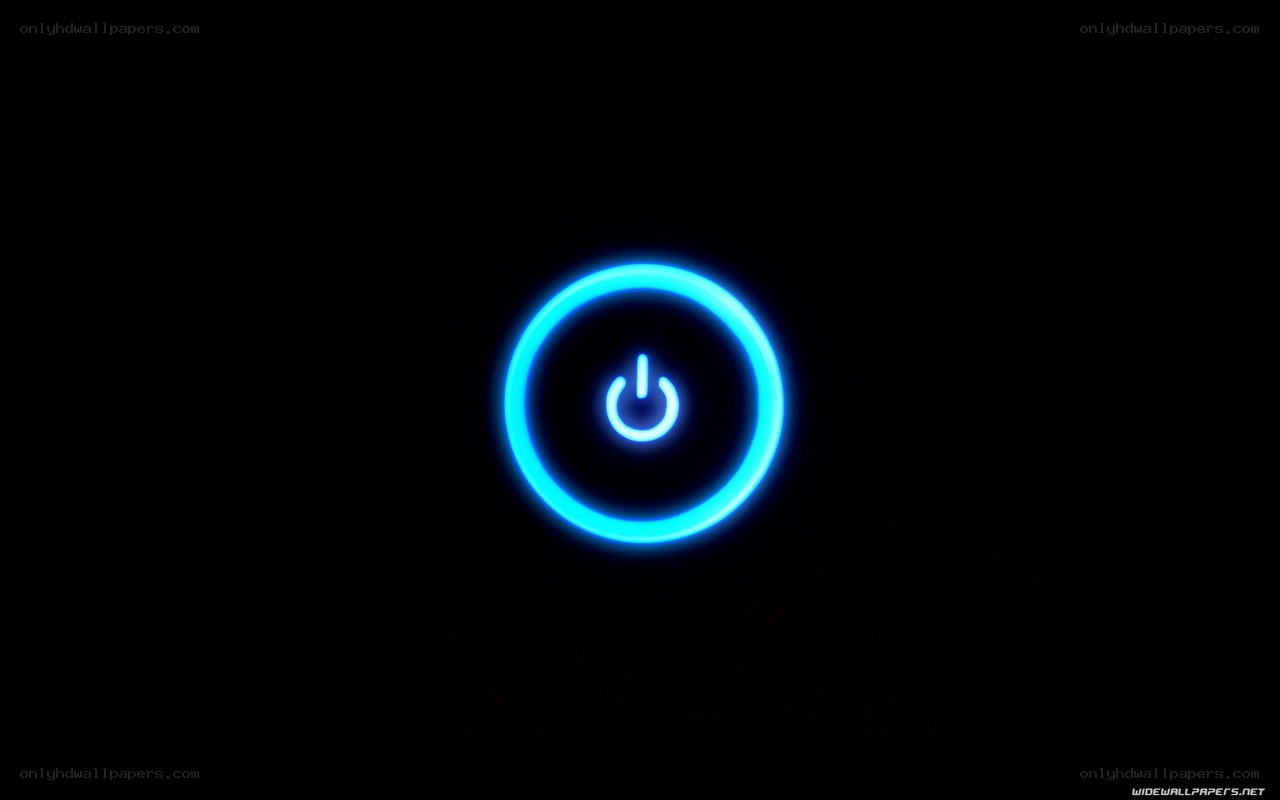 blue power button icon