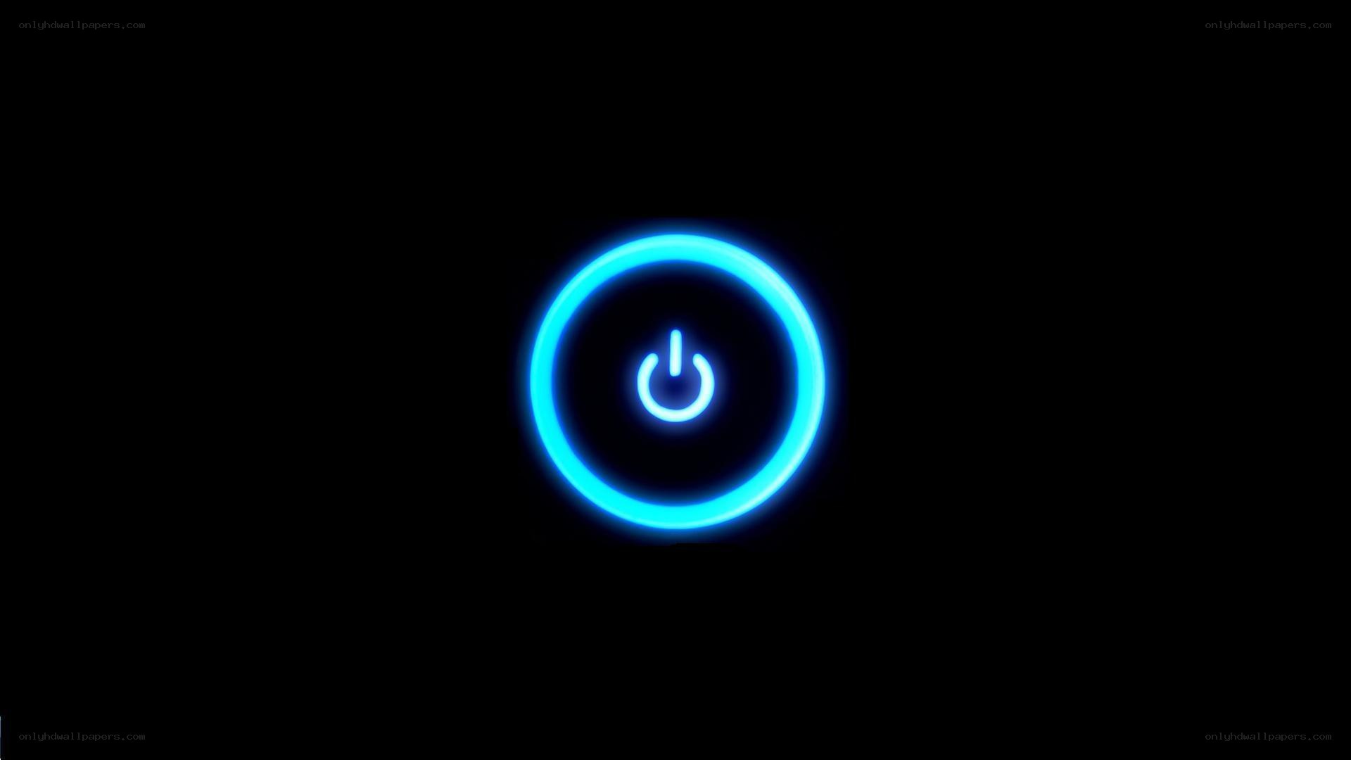 blue power button icon