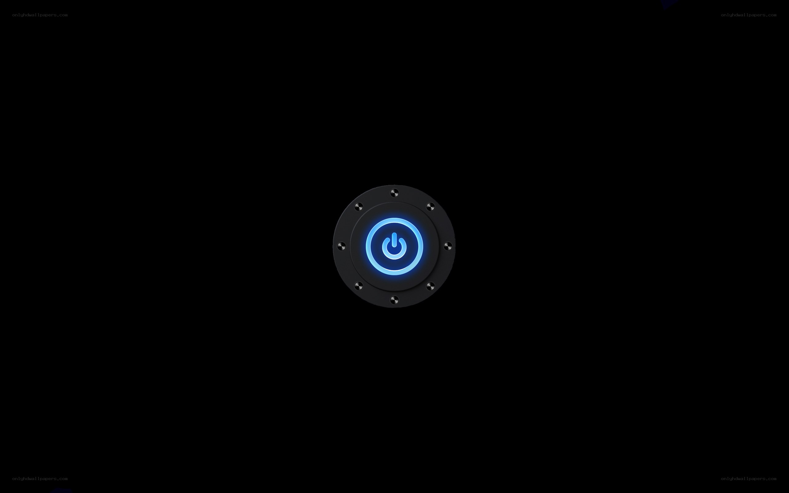 blue power button icon