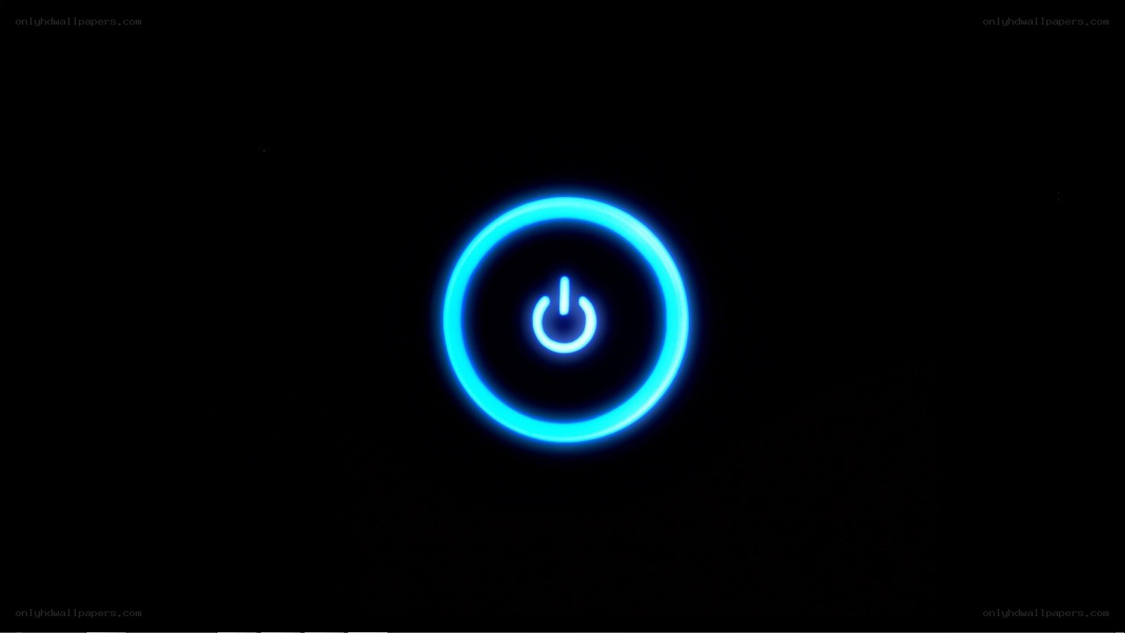 blue power button icon