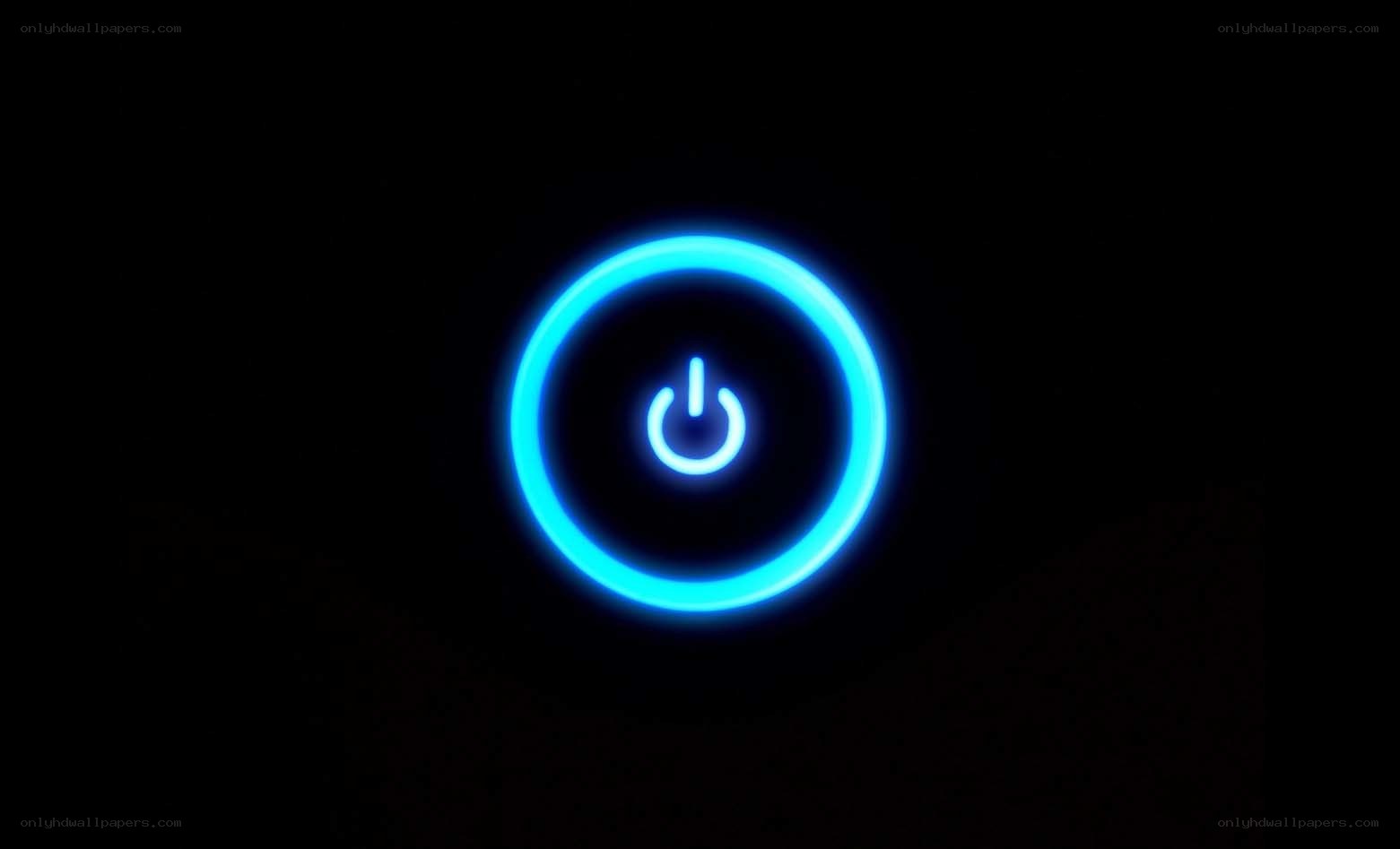 blue power button icon