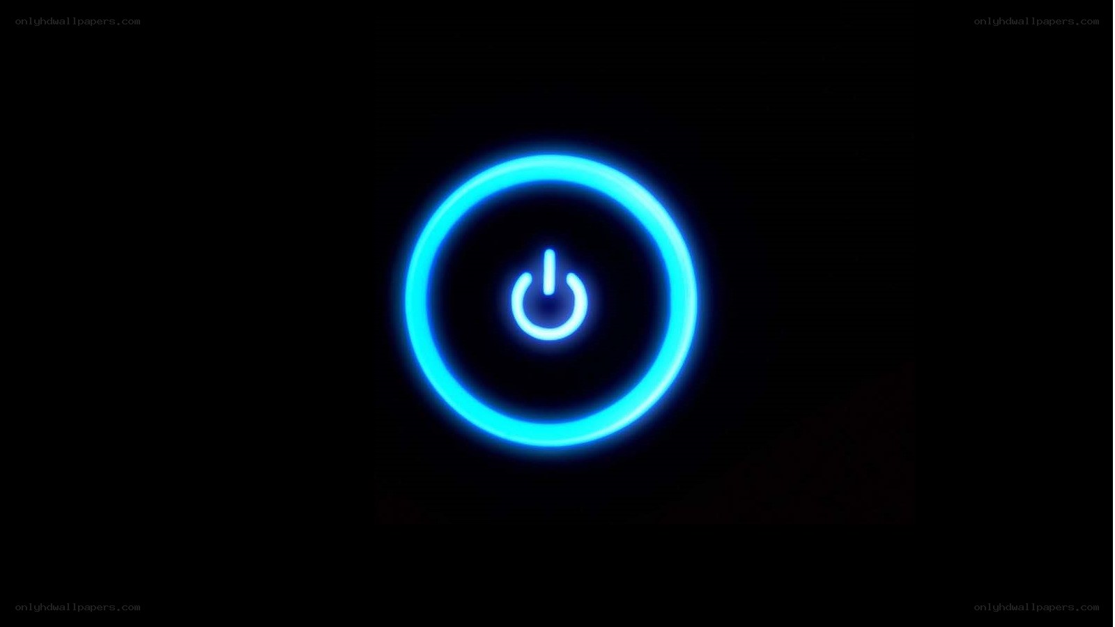 blue power button icon