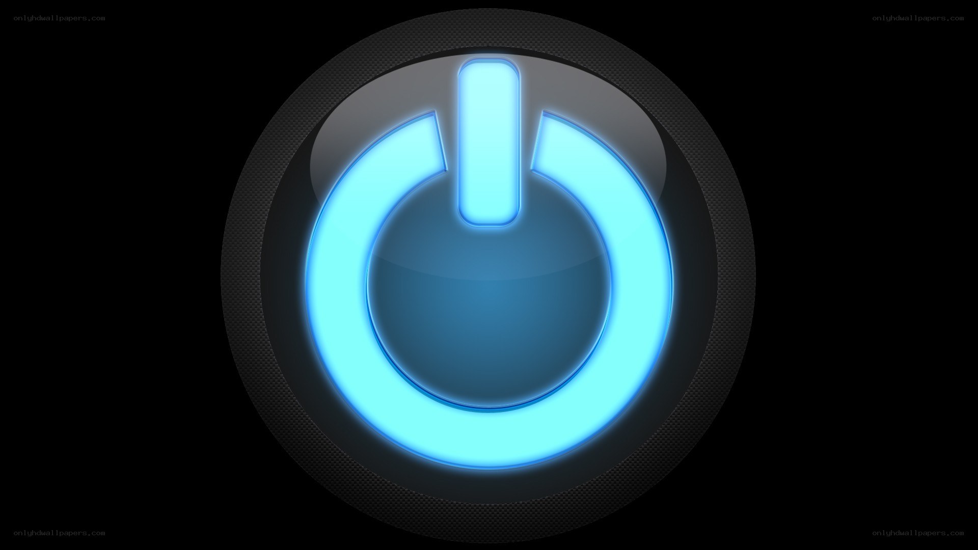 blue power button icon