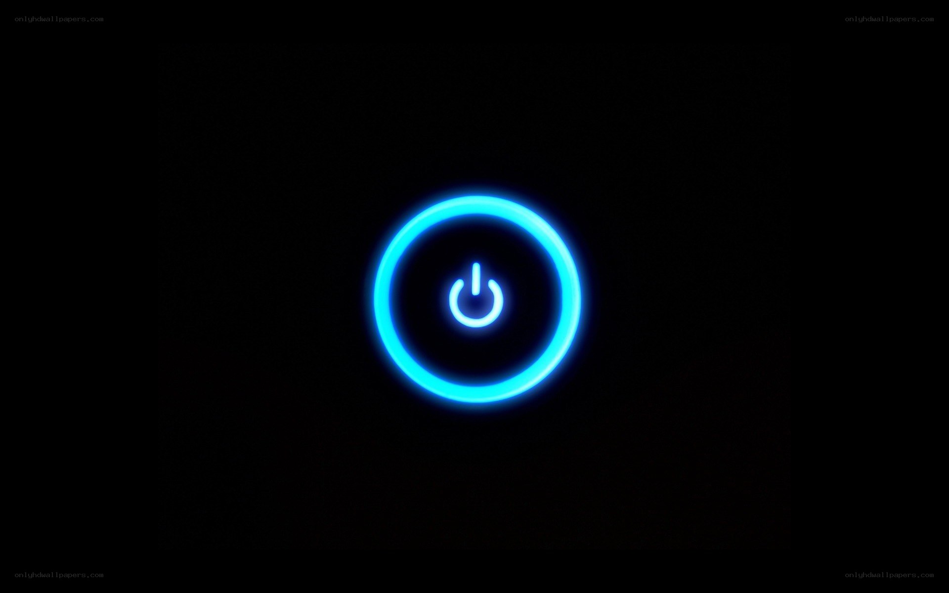 blue power button icon
