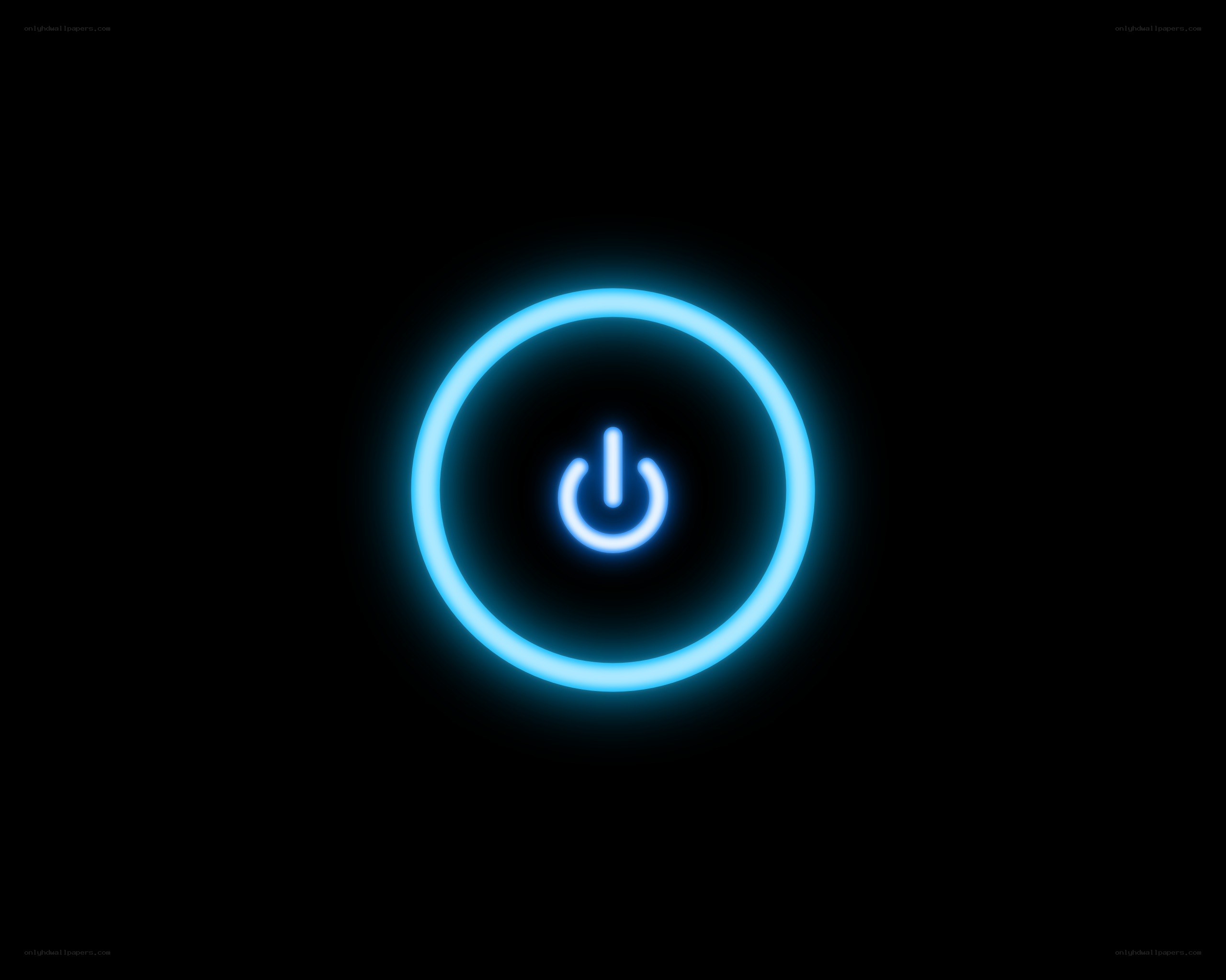 blue power button icon