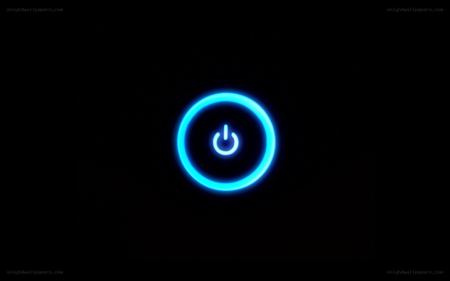 blue power button icon