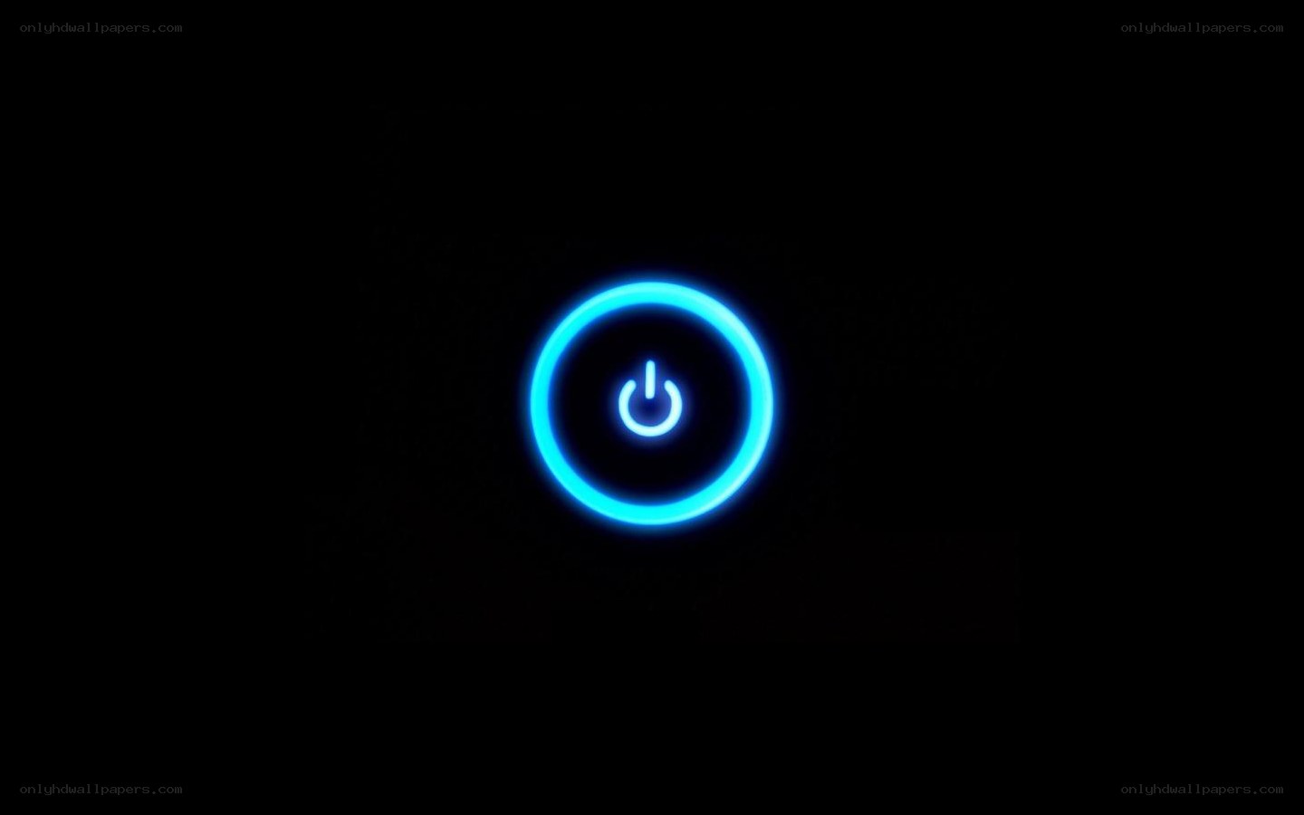 blue power button icon